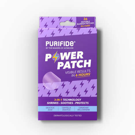 3-in-1 Pimple Patches - Purifide Power Patches Shrink, Soothe and Protect Blemishes (TrendHunter.com)