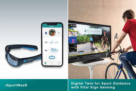 Wearable Health-Management Sunglasses - The 'iSportWear' from 'ITRI' Monitors Physiological Data (TrendHunter.com)