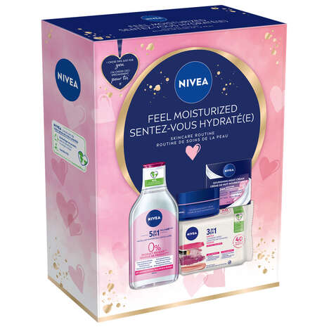 Hydrating Holiday Skincare Sets - The NIVEA Feel Moisturized Gift Set Includes (TrendHunter.com)