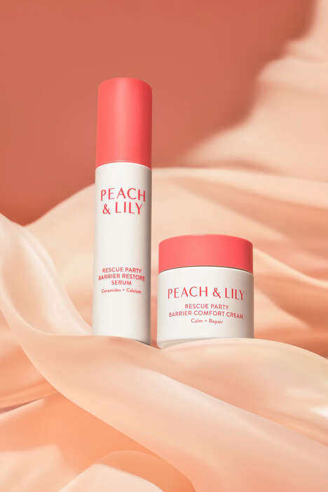 Restorative Skincare Duos - Peach & Lily's Rescue Party Barrier Collection Visibly Calms & Soothes (TrendHunter.com)
