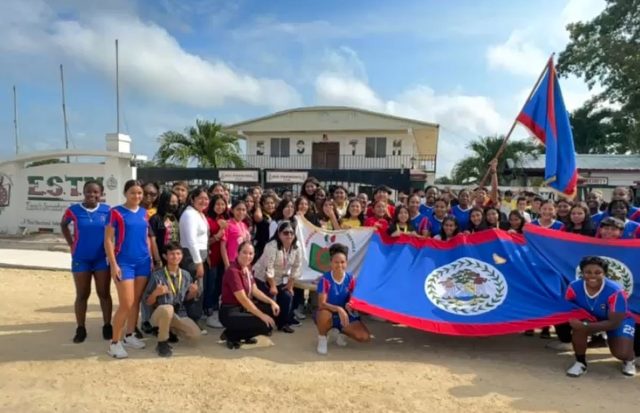 Primary, secondary school students welcome Belize Women’s National Team in Orange Walk, Corozal