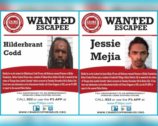 Murder suspects Jessie Mejia and Hildebrant Codd escape High Court before facing verdicts; Mejia has since been recaptured