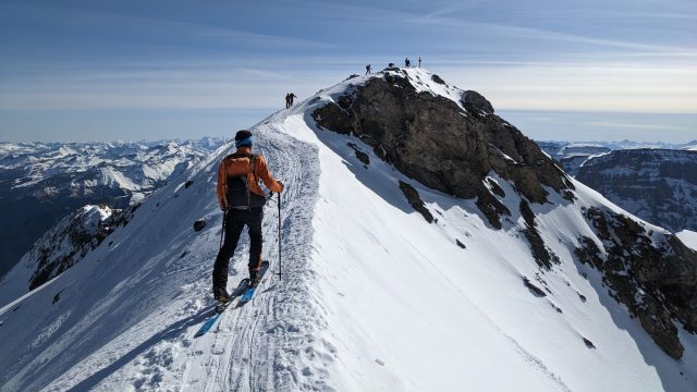 An Alpine ski tour from Andermatt to Engelberg