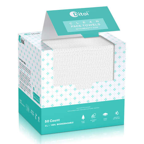 Biodegradable Face Towels - Ditoi Beauty's Disposable Face Towels are Hygienic and Eco-Friendly (TrendHunter.com)