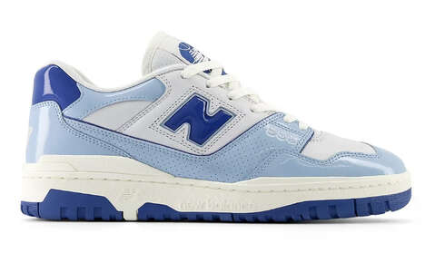 Patent Leather Lifestyle Sneakers - New Balance Gives its 550 Sneaker a Patent Leather Update (TrendHunter.com)