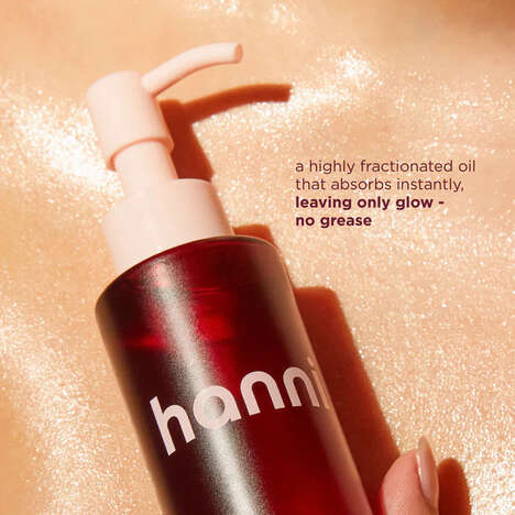 Fast-Absorbing Fractionated Body Oils - hanni's Weightless 'good aura' is Touted as