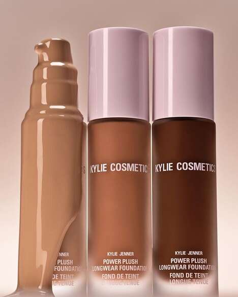 Clean Hydrating Foundations - Kylie Cosmetics' Power Plush Longwear Foundation Smooths & Blurs (TrendHunter.com)