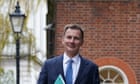 Jeremy Hunt handed tax boost as UK posts record monthly budget surplus