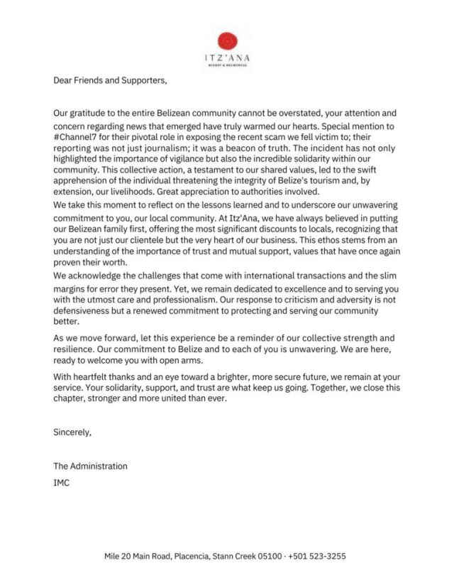 Scammer arrested after defrauding Belize resort of over $13,000 USD