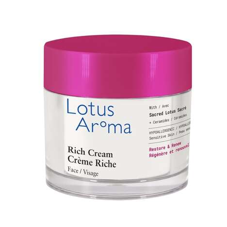 Natural Winter-Friendly Skincare - The Lotus Aroma Rich Cream Hydrates and Soothes in Harsh Weather (TrendHunter.com)