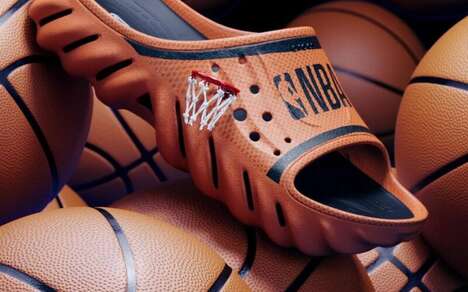 Basketball-Inspired Dynamic Slides - Crocs Presents the New NBA Echo Slides Honoring the Sport (TrendHunter.com)