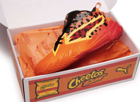 Cheesy Snack-Inspired Footwear - Cheetos Works with PUMA on the Scoot Zeros Sneakers (TrendHunter.com)