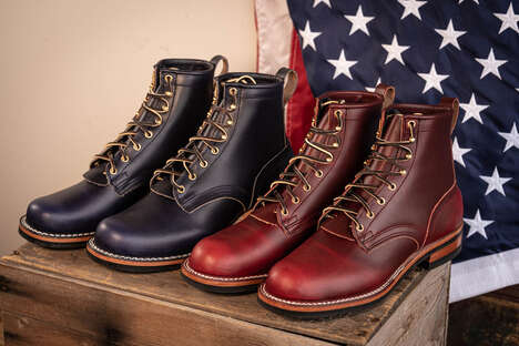 Incredibly Sophisticated Boot Designs - Nicks Boots Debuts the Crimson Falcon & the Cobalt Robert (TrendHunter.com)