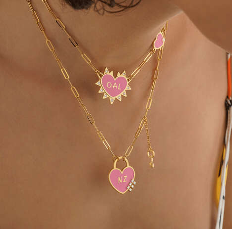 Empowering Love-Themed Jewelry - Oak and Luna x Natasha Zinko’s Debut the 'Heart on Lock' Collection (TrendHunter.com)