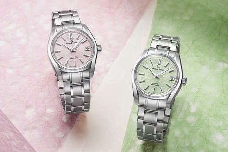 Springtime Cherry Blossom Timepieces - These Grand Seiko Hi-Beat 3600 Watches Come in Two Options (TrendHunter.com)