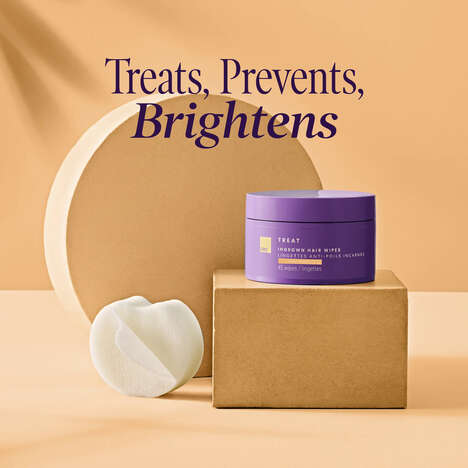Ingrown Hair Wipes - EWC TREAT's 3-in-1 Brightening Wipes Treat and Prevent Ingrowns (TrendHunter.com)