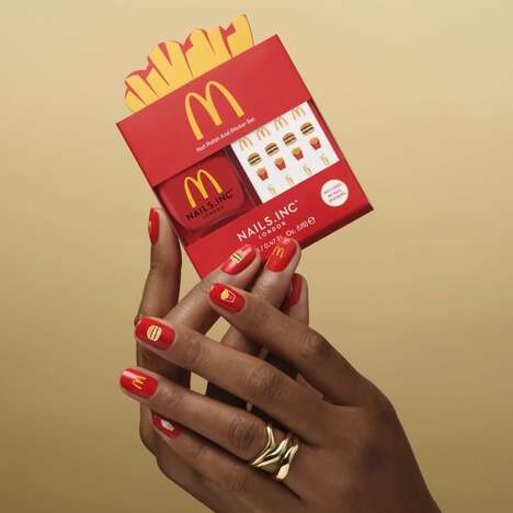 Fast Food-Inspired Nail Kits - The Nails Inc x McDonald’s Collab Plays with Famous Menu Items (TrendHunter.com)