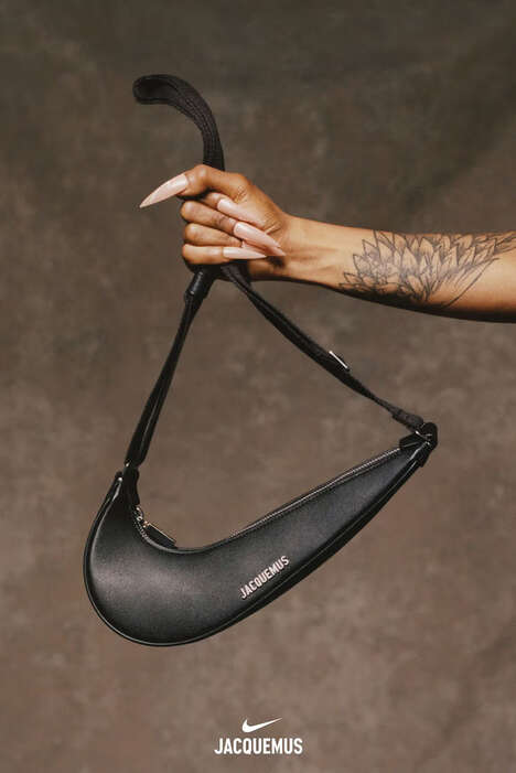 Iconic Logo-Shaped Bags - Nike and Jacquemus are Teaming Up on a Nike Swoosh-Shaped Bag (TrendHunter.com)