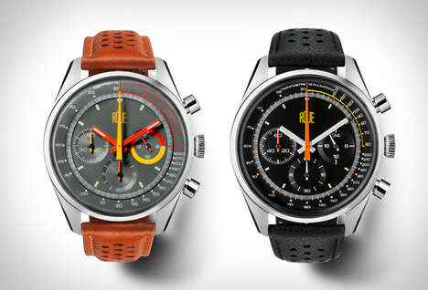 Retro-Style Racer Timepieces - The ROUE TPS Watch Pays Homage to Racing Culture (TrendHunter.com)