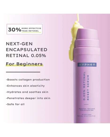Encapsulated Anti-Aging Serums - Hyphen's 0.05% Retinal Reset Serum Eases in Beginner Retinol Users (TrendHunter.com)