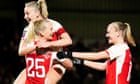 Arsenal into League Cup final after Blackstenius hat-trick against Villa