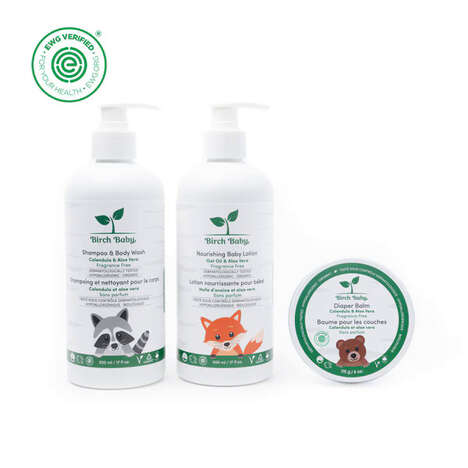 Vegan-Certified Baby Skincare Lines - 'Birch Baby' Products are Vegan and 100% Fragrance-Free (TrendHunter.com)