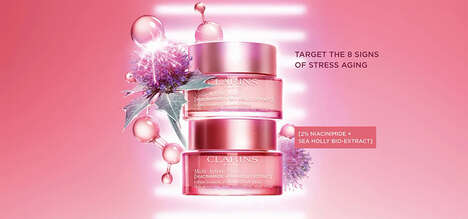 De-Stressing Facial Moisturizers - Clarins' Multi-Active Day & Night Care Features Sea Holly Extract (TrendHunter.com)