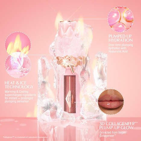 Sensorial Plumping Glosses - Charlotte Tilbury Lip-Plumping Gloss Uses Heat + Ice Technology (TrendHunter.com)