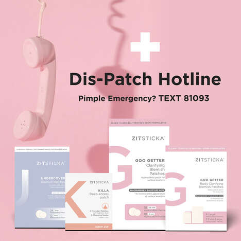 Acne Emergency Hotlines - ZitSticka's Dis-PATCH SMS Hotline Provides Personalized Recommendations (TrendHunter.com)