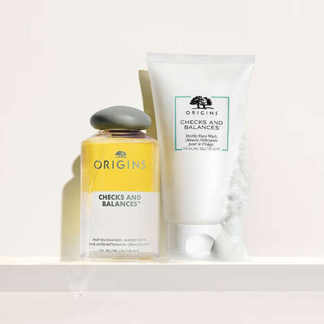 Gentle Double Cleansing Skincare - Origins' Checks and Balances Line Includes Oil and Foam Cleansers (TrendHunter.com)