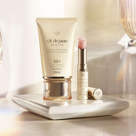UV Protective Luxury Skincare - clé de peau Debuts a UV Protective Cream + Protective Lip Treatment (TrendHunter.com)