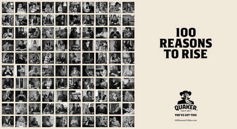 Motivational Breakfast Ccampaigns - Quaker Canada Introduces '100 Reasons to Rise' (TrendHunter.com)