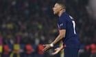 Disappointed Mbappé urges team to 'keep working' despite Champions League loss – video
