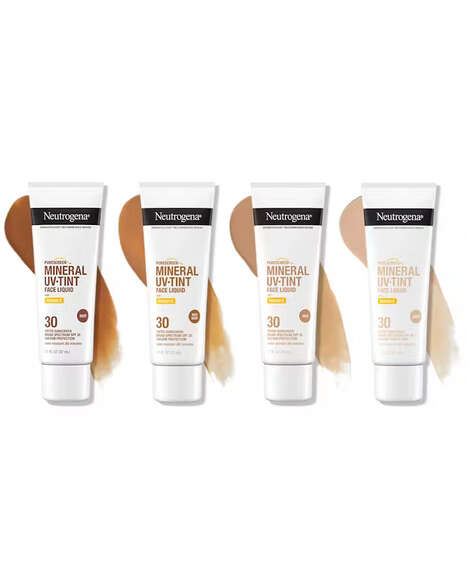 Tinted Mineral Sunscreens - Neutrogena® Debuts Purescreen+™ Mineral UV Tint Face Liquid Sunscreen (TrendHunter.com)