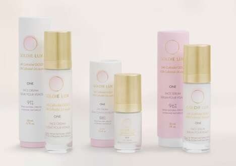 Sustainable Gold-Infused Skincare - Goldie Lux Skin Spotlights Colloidal 24k Gold (TrendHunter.com)