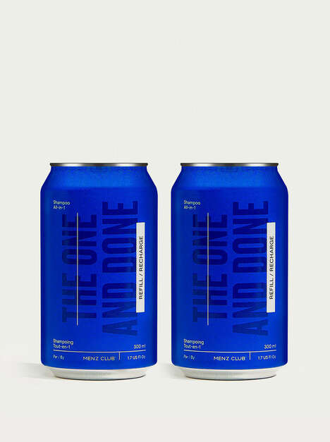 Sustainable Canned Shampoos - Menz Club Pairs a Refillable