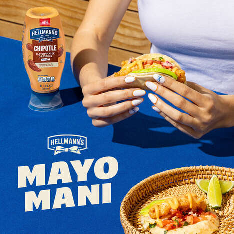 Condiment-Inspired Manicures - Hellmann's Chipotle Mayonnaise Dressing Inspired the Mayo Mani (TrendHunter.com)