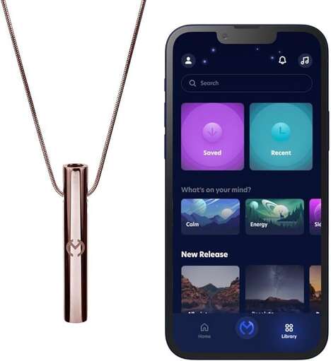 Anxiety Whistle Necklaces - The Moksha Necklace is a Deep Breathing Tool (TrendHunter.com)