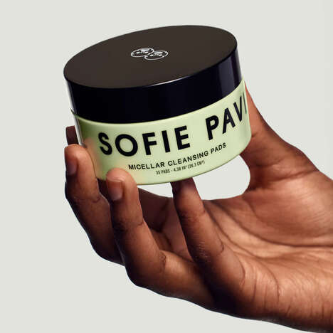 Pre-Soaked Cleansing Pads - Sofie Pavitt Face's Micellar Cleansing Pads Streamling Daily Facial Care (TrendHunter.com)