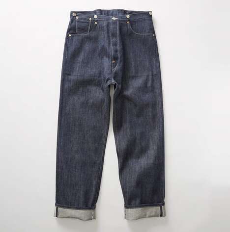 Reproduced Premium Vintage Denim - The Levi's Vintage Clothing 9Rivet Uses Plain Selvedge Denim (TrendHunter.com)