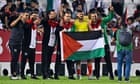 ‘We play every game with heart’: Palestine meet Socceroos with minds on Gaza | Joey Lynch