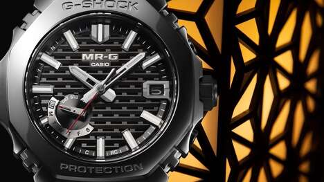 Stealthy Japanese Woodcraft Watches - The MRGB2100B-1A is the Latest to Join the G-SHOCK MrG Series (TrendHunter.com)