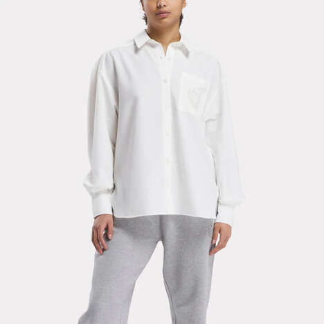 Premium Tailored Shirts - The Reebok x Anine Bing Tailored Shirt Boasts Effortless Sophistication (TrendHunter.com)