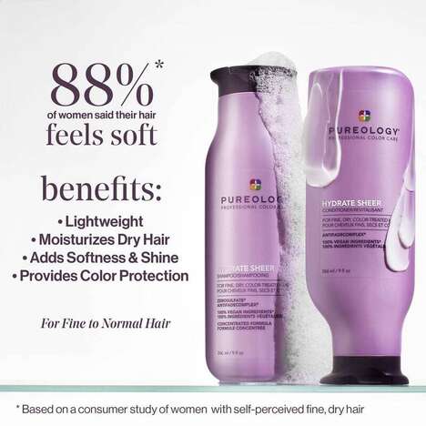 Ultra-Hydrating Haircare Sets - Pureology Presents the Hydrate Sheer Shampoo and Conditioner Duo (TrendHunter.com)
