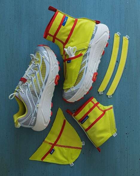Shrouded Hi-Vis Dynamic Sneakers - Nicole McLaughlin Creates a HOKA Mafate Three2 Sneaker (TrendHunter.com)