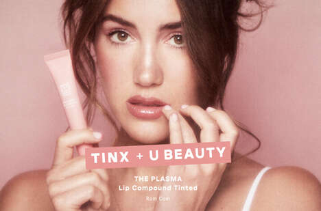 Inluencer-Backed Lip Products - U Beauty and Tinx Launch the Plasma Lip Compound Tinted in Rom Com (TrendHunter.com)