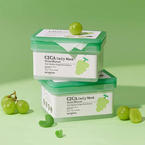 Daily Soothing Masks - Skinfood Shine Muscat Cica Daily Mask Relieves Sensitive Skin (TrendHunter.com)