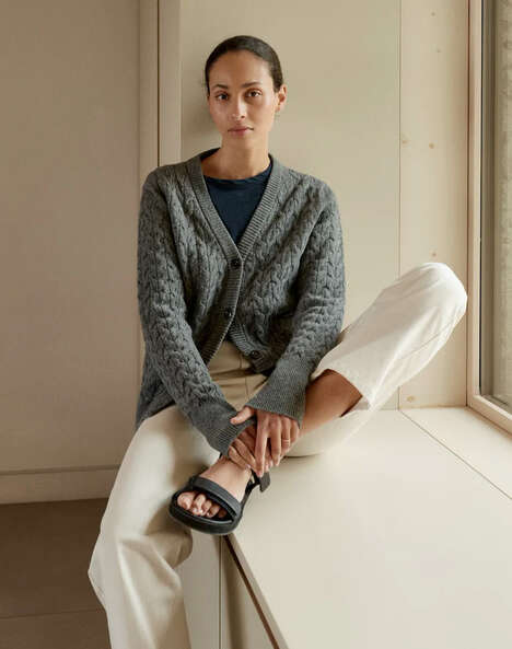 Traceable Zero Waste Jumpers - Navygrey Has a Transparent Supply Chain with Eco-Friendly Packaging (TrendHunter.com)