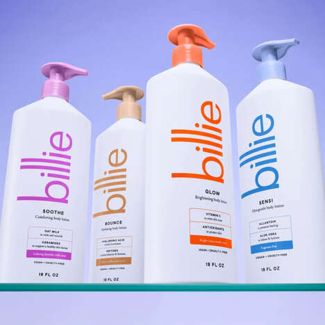 Affordable Targeted Bodycare - Billie's Body Care is Hydrating, Brightening and Ultra-Gentle (TrendHunter.com)