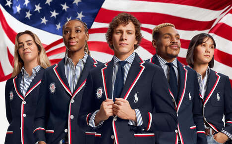 Fully Recycled Olympic Wear - Ralph Lauren Unveiled Team USA Uniforms Featuring 100% Recycled Polos (TrendHunter.com)